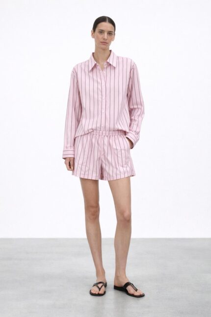 Apaperkid Camicia in cotone colore rosa