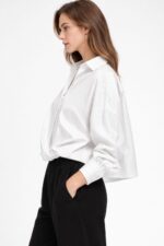 Apaperkid Camicia in cotone colore bianco