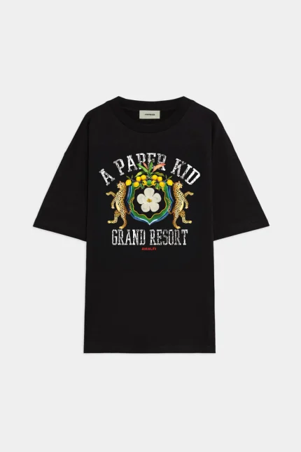 Apaperkid T-Shirt Con Stampa colore nero