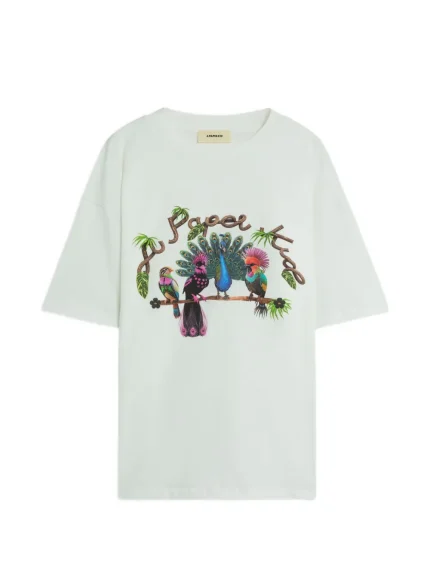 Apaperkid T-Shirt Con Stampa colore bianco