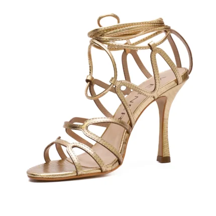Werner Sandalo in pelle Rosita colore oro
