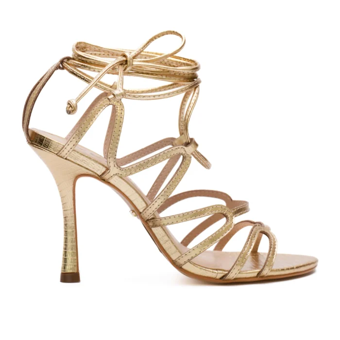 Werner Sandalo in pelle Rosita colore oro