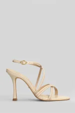 Werner Sandalo in vernice colore beige