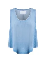 Dondup Top con scollo a u colore jeans