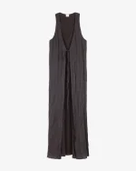 Alysi Abito lungo combinato colore cioccolato