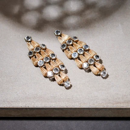 Bezza orecchini oro-cristallo