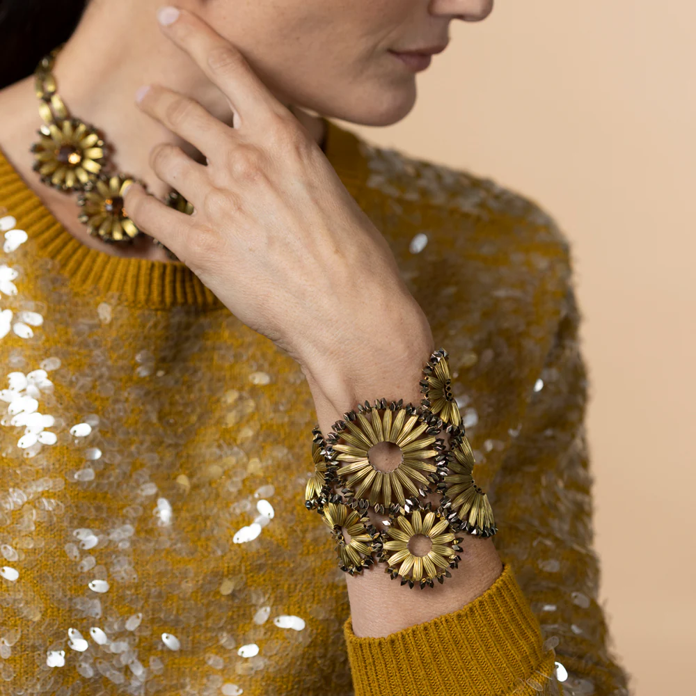 12232 Girasoli bracciale oro