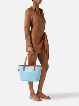 Borsa City in nylon celeste