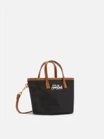 Borsa City mini in nylon nera