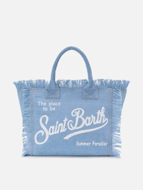 Borsa Vanity regular in denim lavaggio chiaro