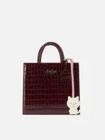 Bag Charm gatto in pelle bianca