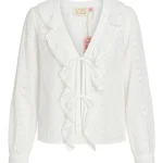 Camicia Evie pizzo sangallo bianca