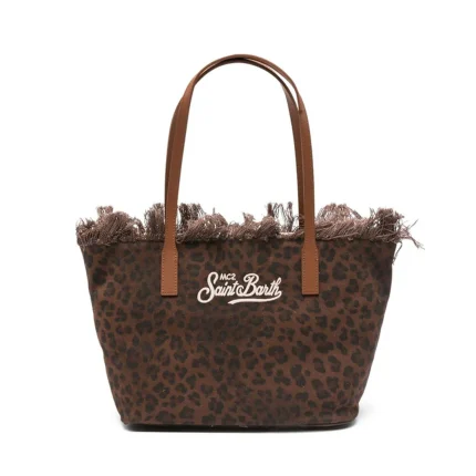 Borsa City mid fringe leopardata