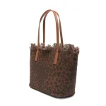 Borsa City mid fringe leopardata