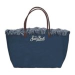 City Bag mid fringe blu