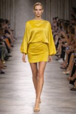 Abito corto colore olio