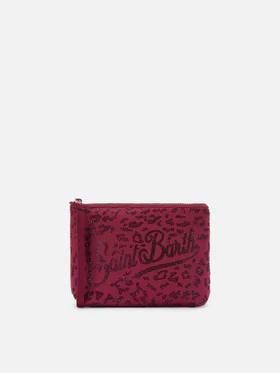 pochette Aline strass leopard