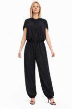 ALYSI PANTALONE SETA MANO SALE BALOON colore nero
