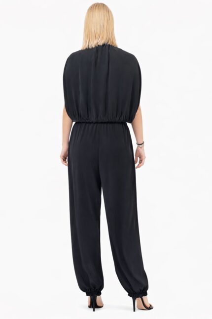 ALYSI PANTALONE SETA MANO SALE BALOON colore nero