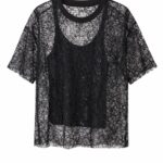 Apaperkid T-shirt con paillettes nera