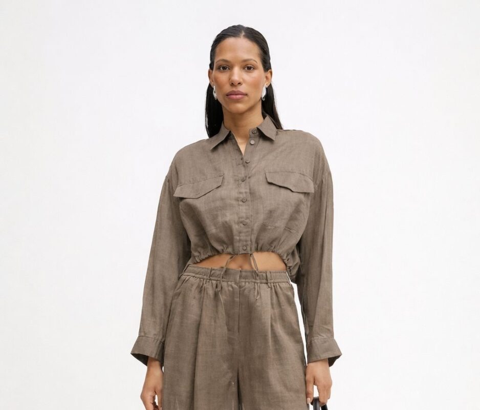 Isabelle Blanche camicia Taupe