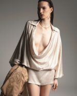 Abito corto colore deserto