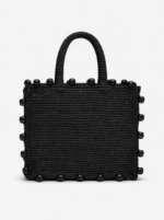 Borsa colette raffia 00 emb nera