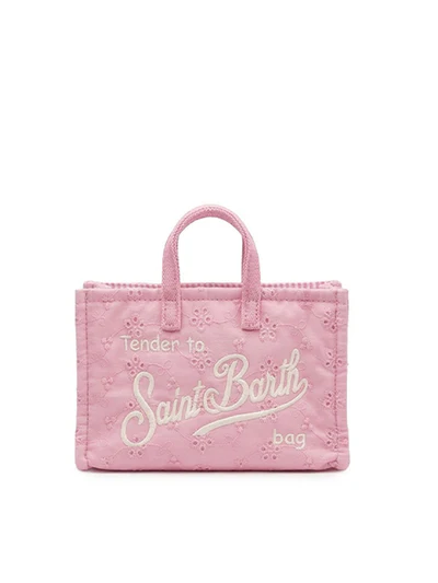 Phone bag in pizzo sangallo rosa