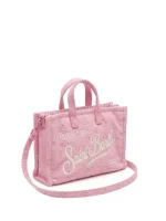 Phone bag in pizzo sangallo rosa