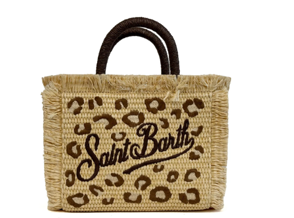 VANITY MINI STRAW N LEOPARD 18 EMB