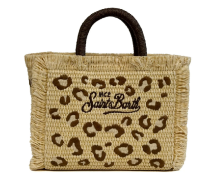 VANITY MINI STRAW N LEOPARD 18 EMB