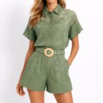 Coordinato camicia + short verde