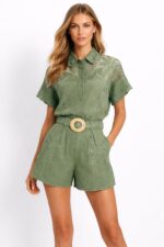 Coordinato camicia + short verde