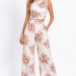 Coordinato top + pantalone fantasia