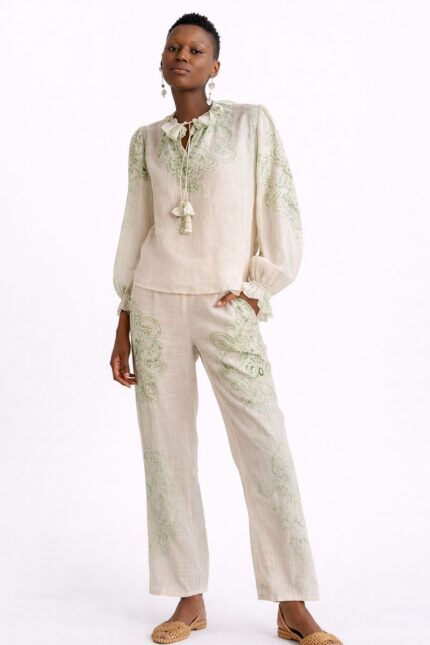 Coordinato camicia + pantalone fantasia