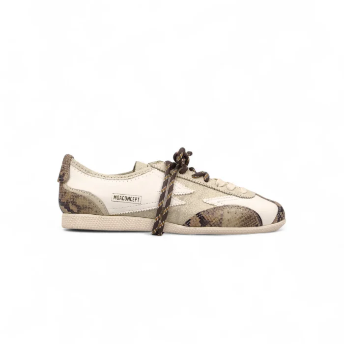 Sneaker Ikigai Bianco Dettaglio Stampa Pitone