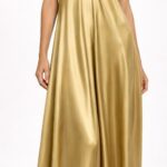 Abito lungo colore gold