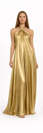 Abito lungo colore gold