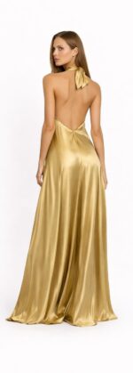 Abito lungo colore gold