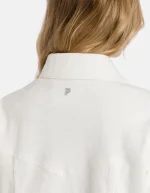 Giubbino regular in bull stretch bianco