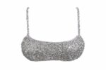 Top con paillettes argento