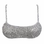 Top con paillettes argento