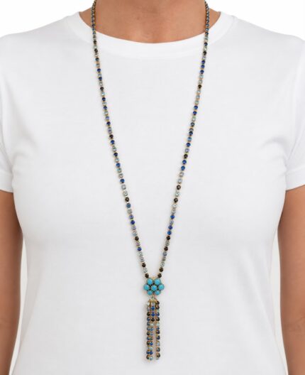 Cometa collana mix turchese