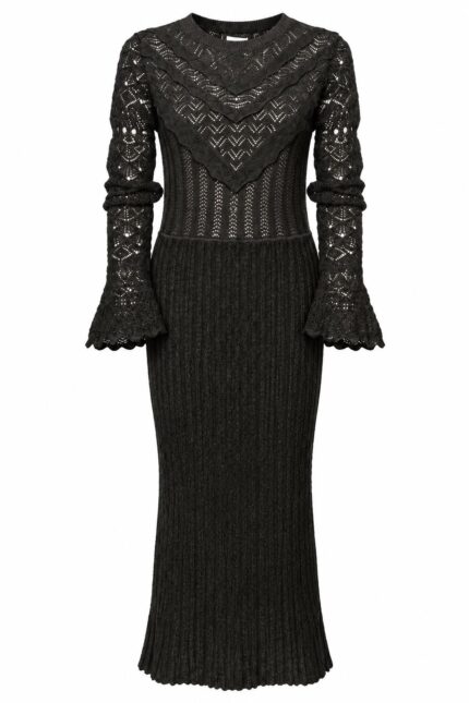 Abito in maglia nero