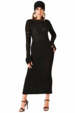 Abito in maglia nero