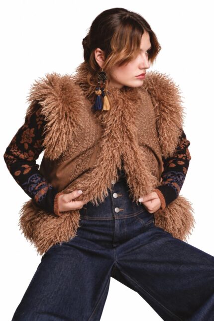 Gilet color cammello