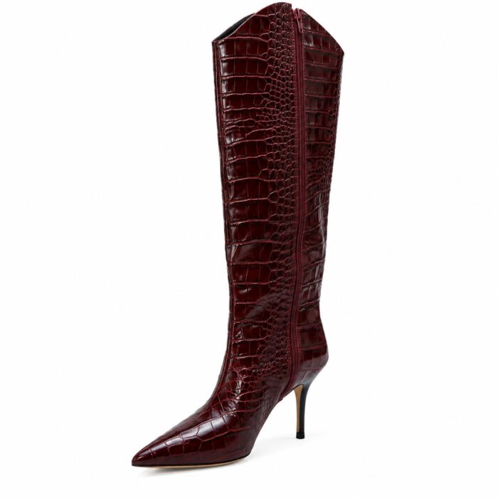 Stivale bordeaux cocco