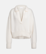 DONDUP Polo regular in lana colore panna