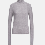 DONDUP T-shirt dolcevita slim in modal e lana colore grigio