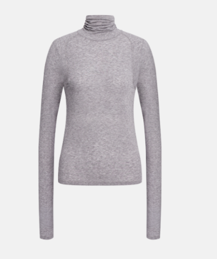 DONDUP T-shirt dolcevita slim in modal e lana colore grigio